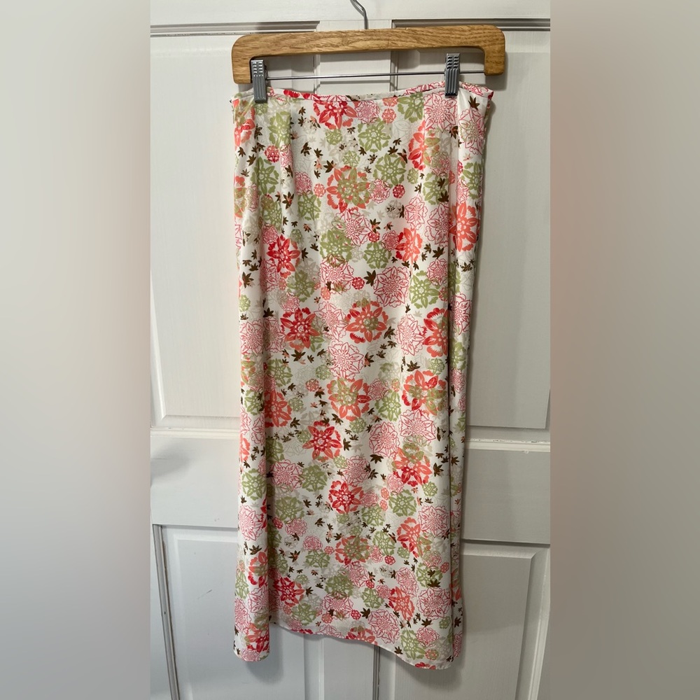 Pendleton women’s floral cream green maxi skirt summer Easter size 6 small - Picture 3 of 4